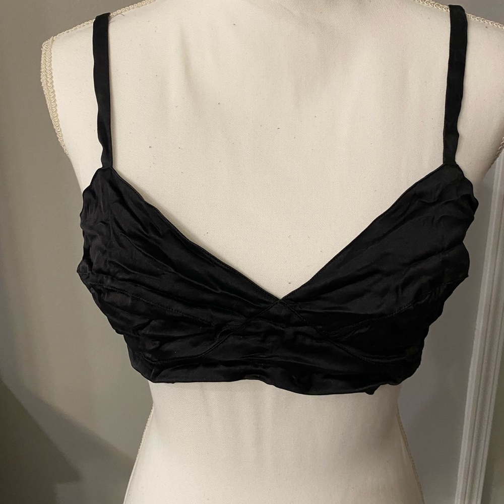 Vintage Victoria's Secret Black Silk Bralette